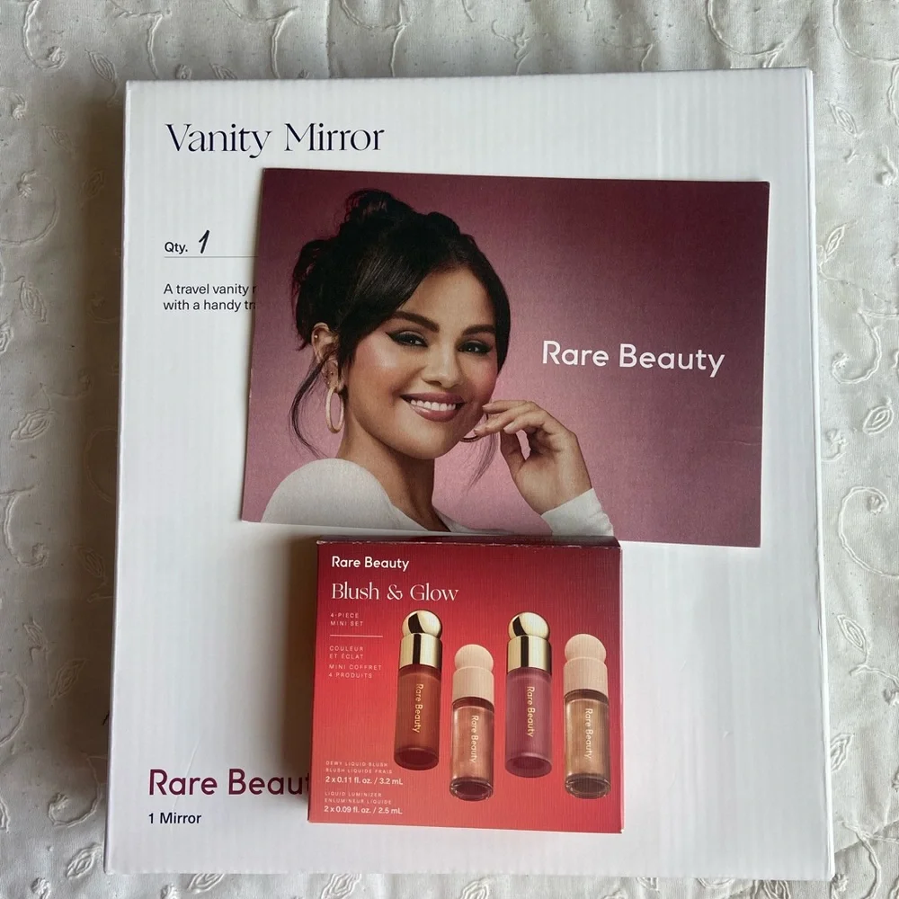 NWT Rare Beauty by Selena Gomez Blush & Glow 4-Piece Mini Set Bundle